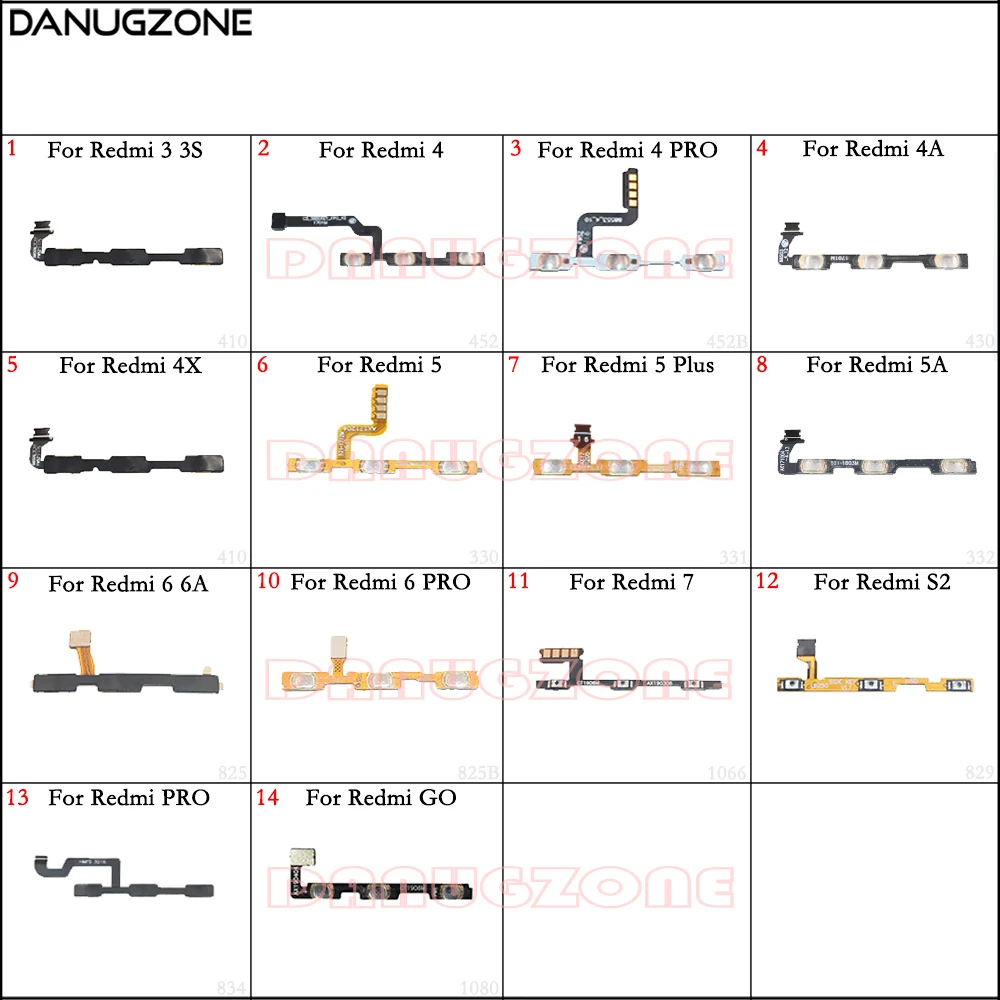 

Power Button On / Off Volume Mute Switch Button Flex Cable For Xiaomi Redmi 3S 3 4 PRO 4A 4X 5 Plus 5A 6 6A 7 S2 GO
