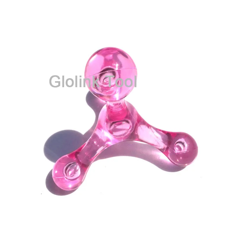 1Pcs Mini Manual Massager Arm Back Leg Head Foot Acupuncture Point Massage Tool Relaxation Eliminate Oedema Fat 4 Color Choose - Цвет: Pink