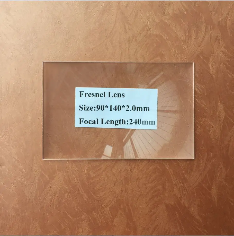 

PMMA Fresnel Lens 90x140mm Focal Length 240mm Solar Focusing Plastic Acrylic Magnifier DIY Projector