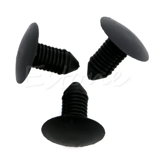 20Pcs Car Bumper Fender Plastic Rivets 10mm Hole Black Fasteners for Ford New hot 4