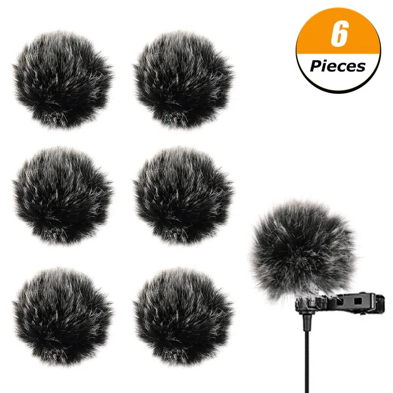 Universal Lavalier Microphone Furry Windscreen Fur Windshield Wind Muff Soft For SONY RODE BOYA Lapel Lavalier Mic 5mm