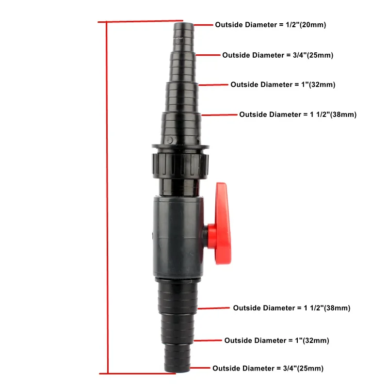 Внешний диаметр. 25 мм (3/4 ")-38 мм (1/2") шланг Клапан пруд совместных орошения водопровод Инструменты для наращивания волос аквариума адаптер