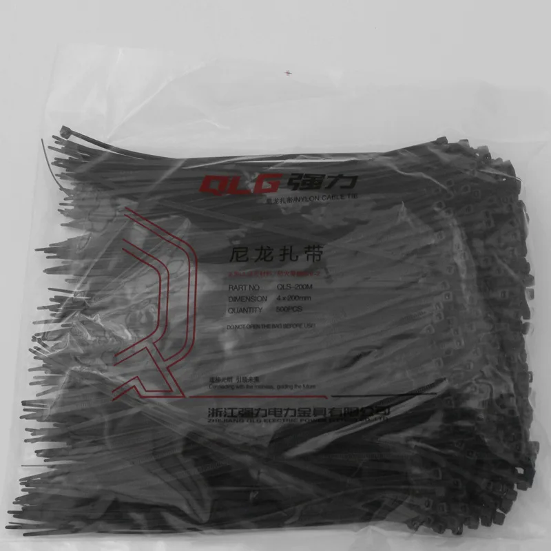 500Pcs/pack 4*200mm high quality width 2.8mm black color Factory Standard Self-locking Plastic Nylon Cable Ties,Wire Zip Tie 500Pcs/pack 4*200mm high quality width 2.8mm black color Factory Standard Self-locking Plastic Nylon Cable Ties,Wire Zip Tie