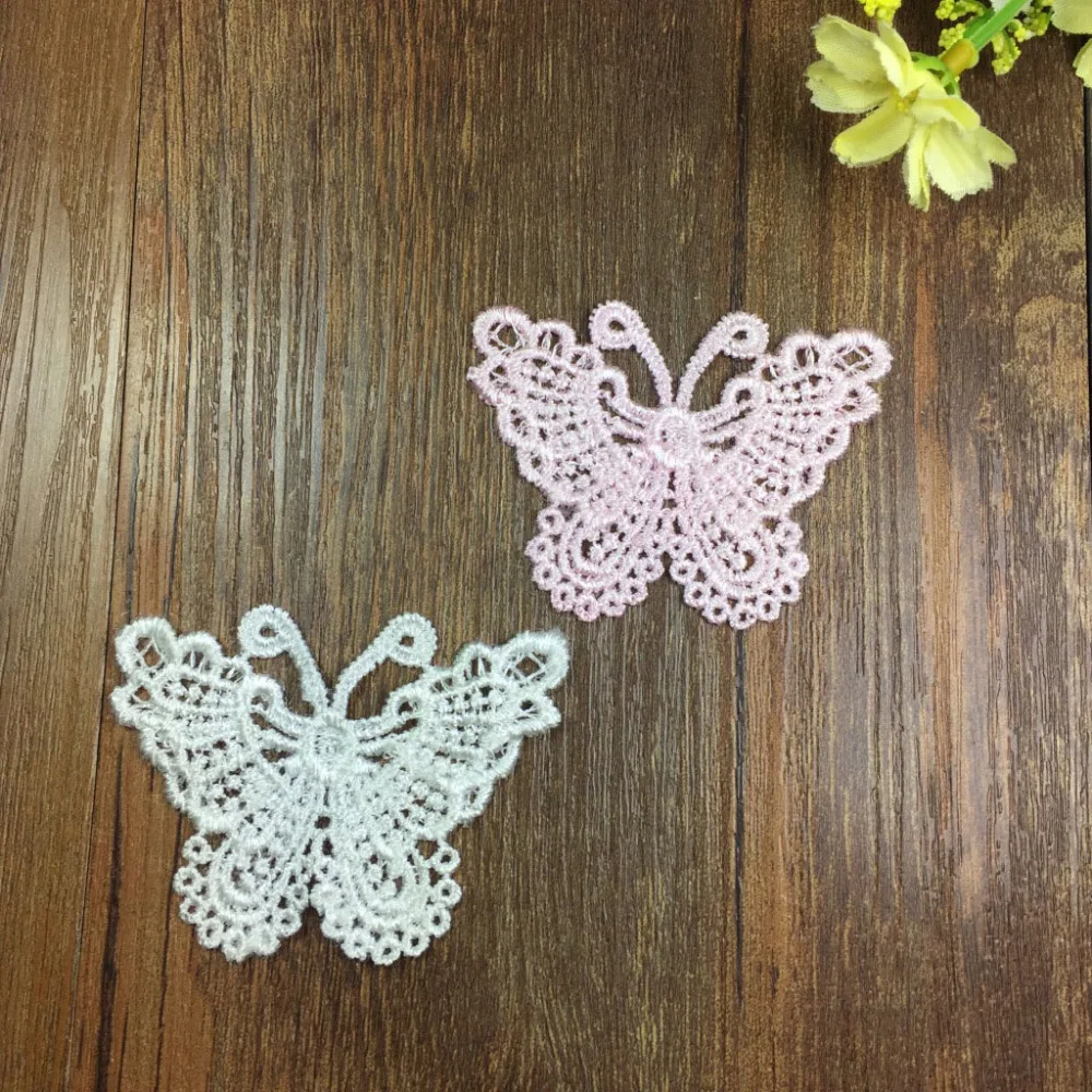 

20pcs/bag Lace Butterfly Patches Mesh Applique Trim Embroidery Accessories For Garment DIY Jewelry Accessories Decoration