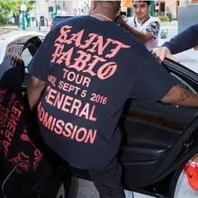 Мода Хип-хоп певец Канье Уэст Святой Пабло Тур футболки I feel like Paul хлопковая футболка для мужчин и женщин