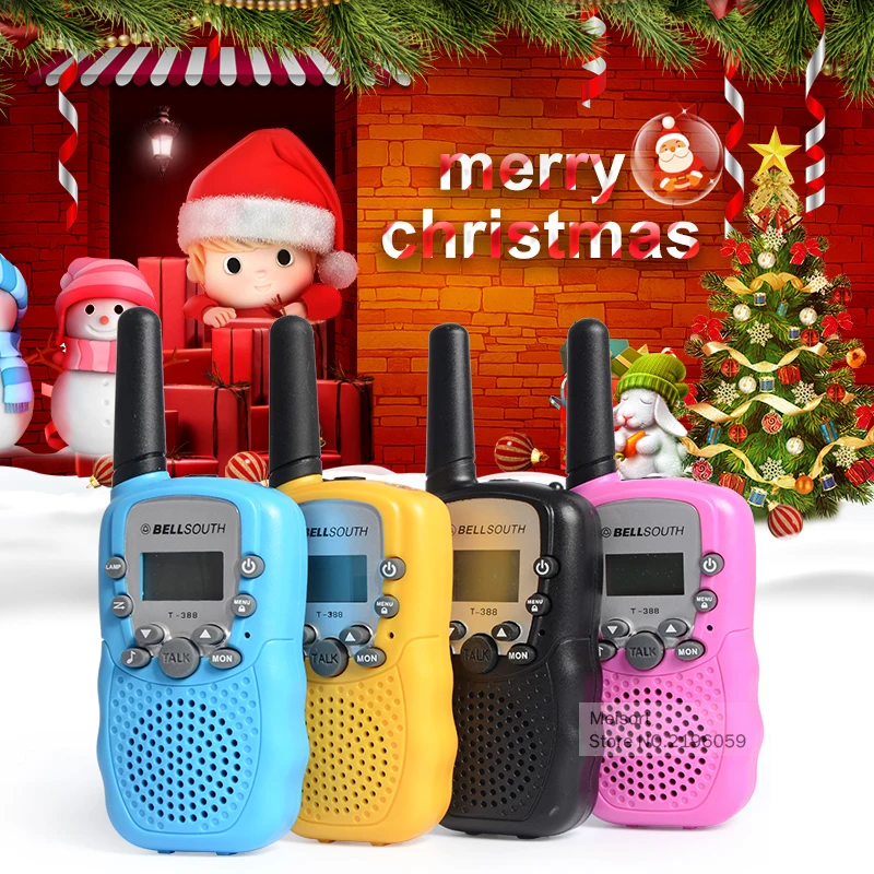 2pcs/lot T388 Kids Radio Walkie Talkie for Toy Mini Radio UHF Frequency