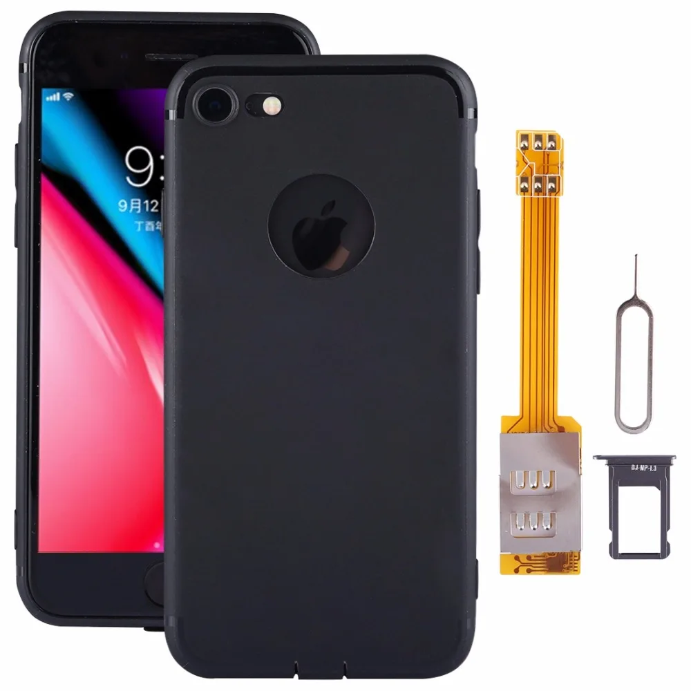 For iPhone 8 8 Plus Dual SIM Cards Adapter Kit with Soft