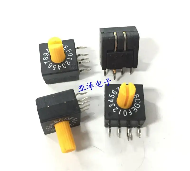 

10pcs/lot High quality 0-F rotary dial switch, 16 position coded switch, vertical belt 4:1 pin, positive code switch
