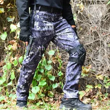 TAD Акула кожа Камуфляж водостойкие Охотничьи Брюки Походные альпинистские CS ветрозащитные наружные брюки мужские флисовые брюки