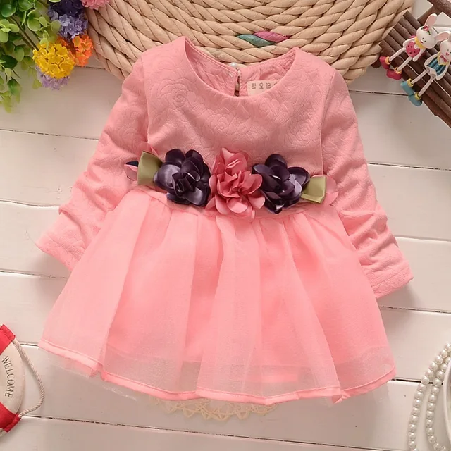 2016 winter newborn fancy infant baby dresses girl frocks designs party