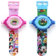 Дисней часы детские игрушки дисней подлинный авторизованный часы «Микки» проектор