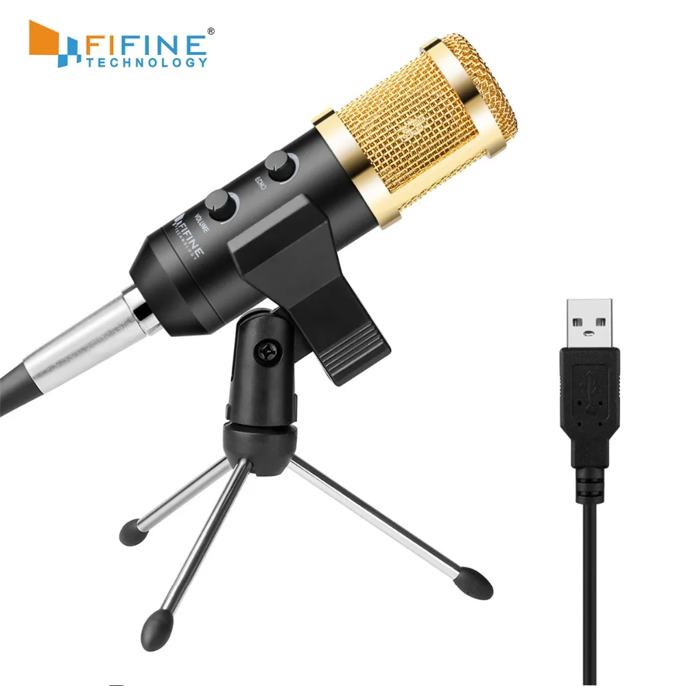 Fifine Plug & Play настольные USB микрофоны для ПК/компьютера (Windows Mac Linux OX) Podcast запись
