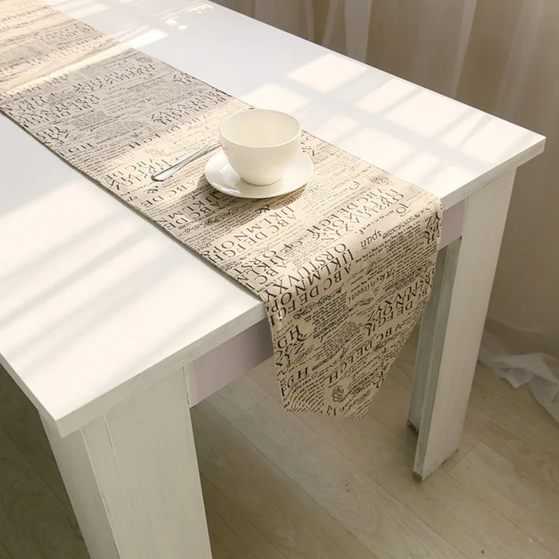Europe Style English Letters Table Runner Bed Runner Brief Tablecloth