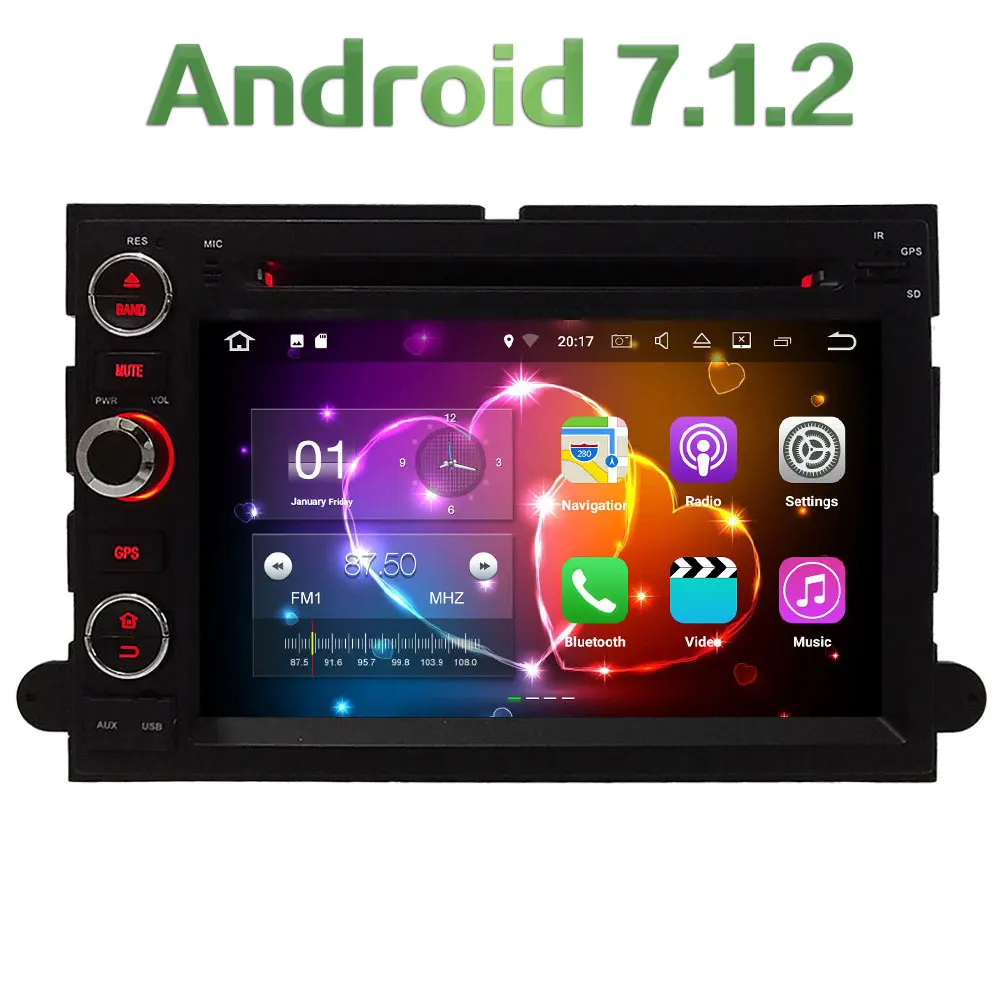 4G WIFI Android 7 1 2 2GB RAM DAB Car DVD Multimedia Player Radio For Ford