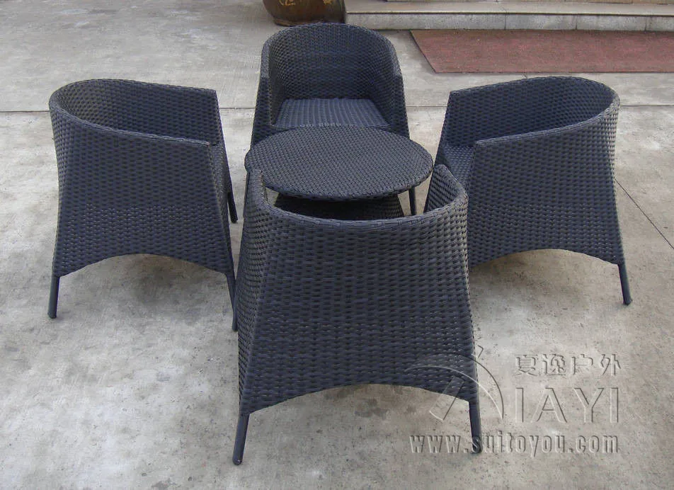 5 Pcs Plastic Rattan Garden Dining Sets Strong Brown Table 5 Pcs Plastic Rattan Garden Dining Sets Strong Brown Table Set Transport By Sea