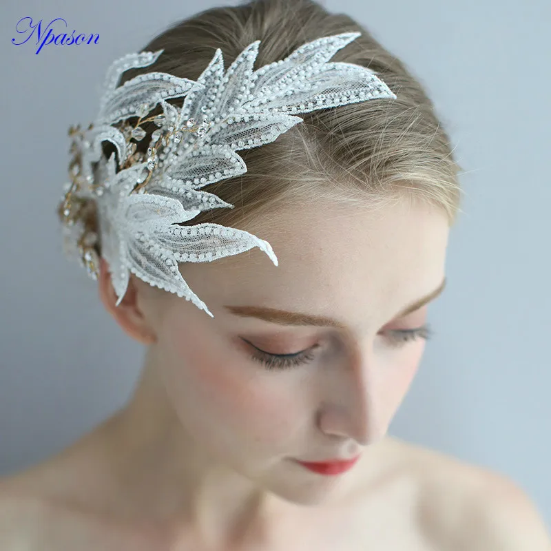 

Fashion Tiara Bride Wedding Dress Headwear Women Hair Jewelry Wedding Hair Accessories Hairpin Yarm Headwear Lace Hairband D2318