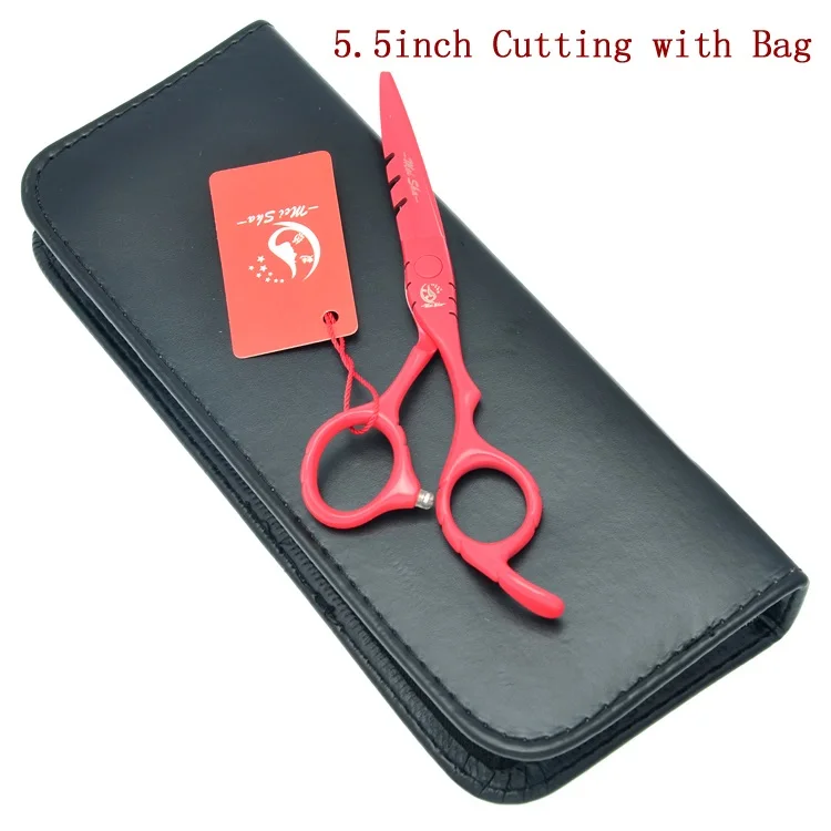 6 цветов Meisha JP440C Парикмахерские ножницы 5,5 дюймов/6,0 дюймов ножницы для стрижки волос Thinning ножницы парикмахерские ножницы HA0192 - Цвет: HA0186 55 with bag