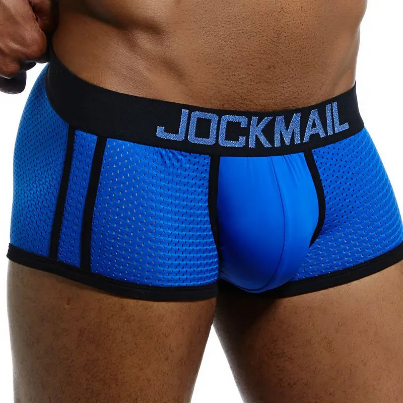 JOCKMAIL, сексуальное мужское нижнее белье, боксеры, сетка, боксеры, мужские боксеры, Homme Boxershorts, мужские трусы, calzoncillos, Гей Нижнее белье