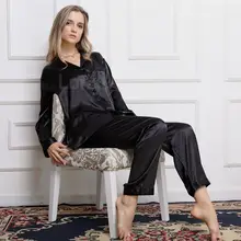 Womens 100% Silk Pajamas Set Pajama Pyjamas PJS Sleepwear Set Loungewear XS S M L XL