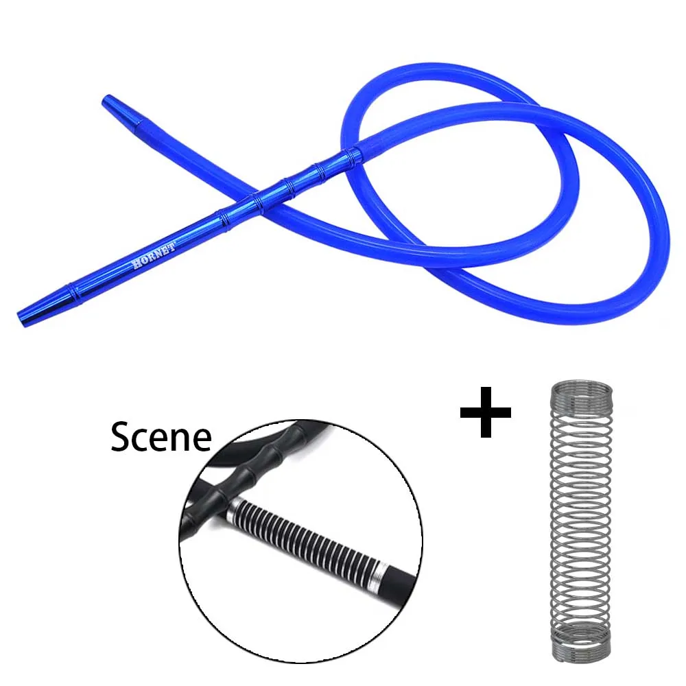 1,8 м алюминиевый шток кальяна силиконовый шланг для кальяна шланг трубка для кальяна трубка аксессуары для кальяна наргиле - Цвет: Blue and Spring