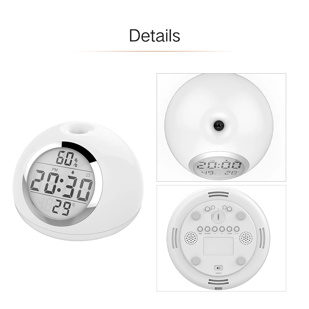Led Wake Up Lights Alarm Clock Time Motion Sensor Gesture Control Sunrise Simulator 7 Color Smart Night Lighting Dropshipping (5)