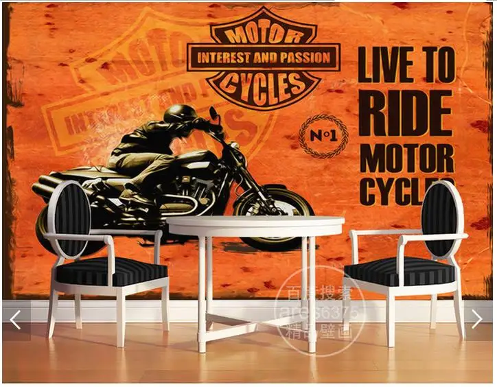

3d wallpaper custom 3d wall murals wallpaper Retro personality motorcycle poster mural paintings 3d living room photo wallpaper