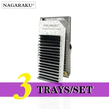 NAGARAKU 3 лотка/набор J B C D Длина локона 7-15 мм смешанный в одном лоток для ресниц индивидуальные ресницы из искусственной норки