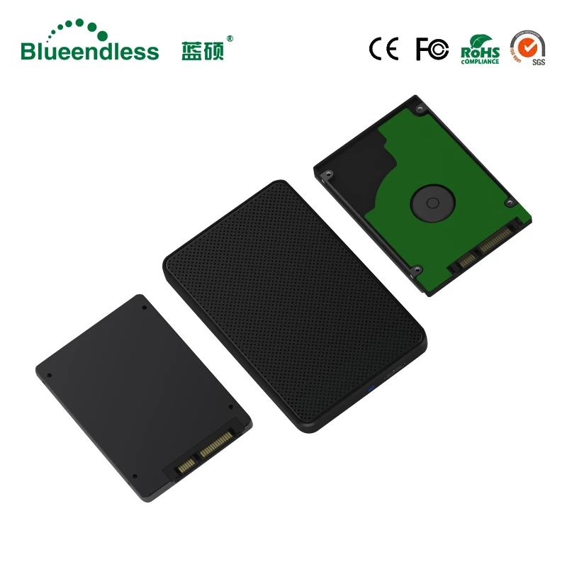 Blueendless 2 5 дюймовый корпус для жесткого диска USB3.0 на SATA внешний 6 Гбит/с