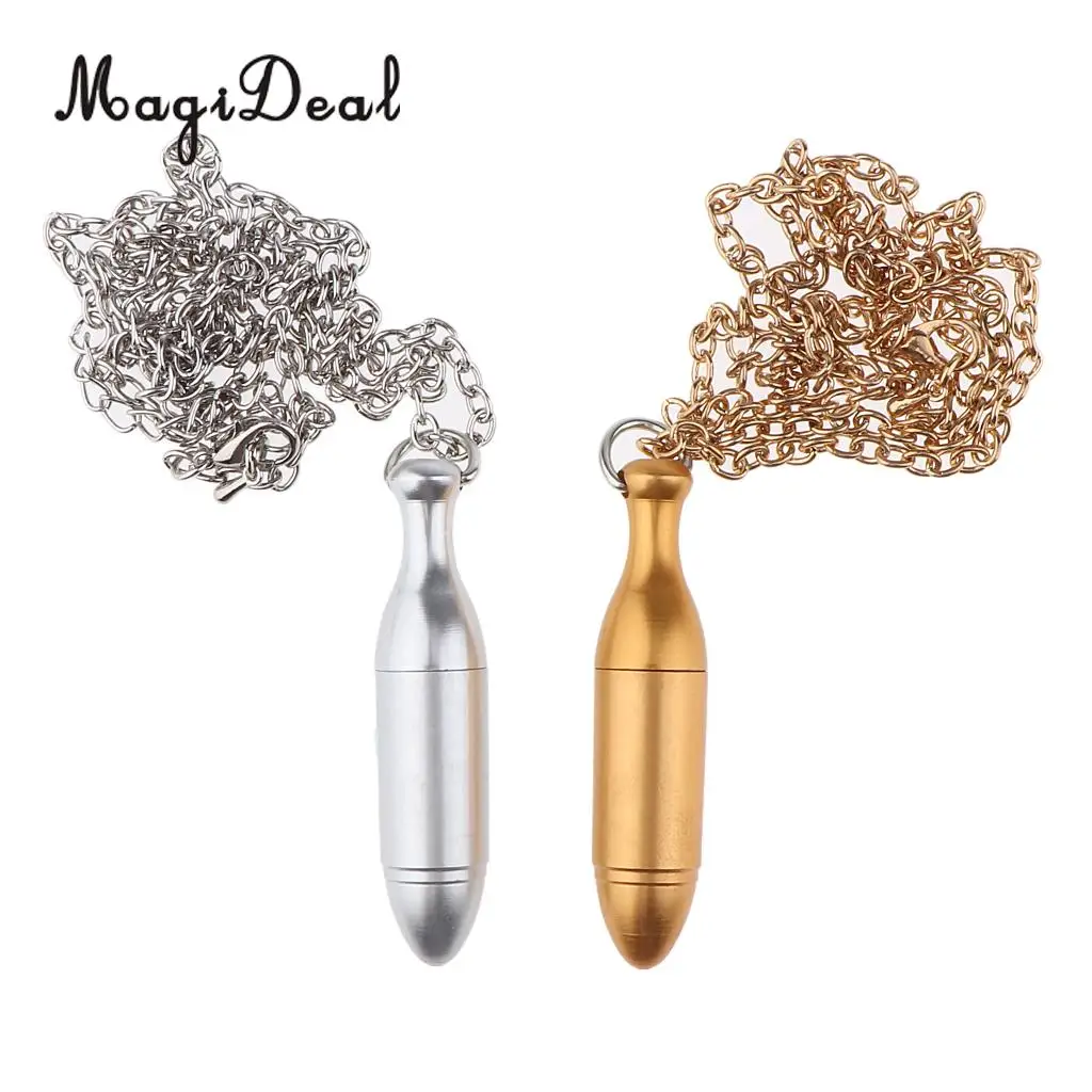 Kesoto 2x Mini 1 ML Empty Roll On Scent Essential Oil Bottle Necklace Amber Storage Vials for Travel