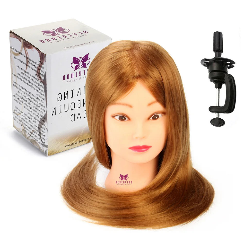 US UK Stock Styling Mannequin 26" Hair Hairdressing Training Head Salon