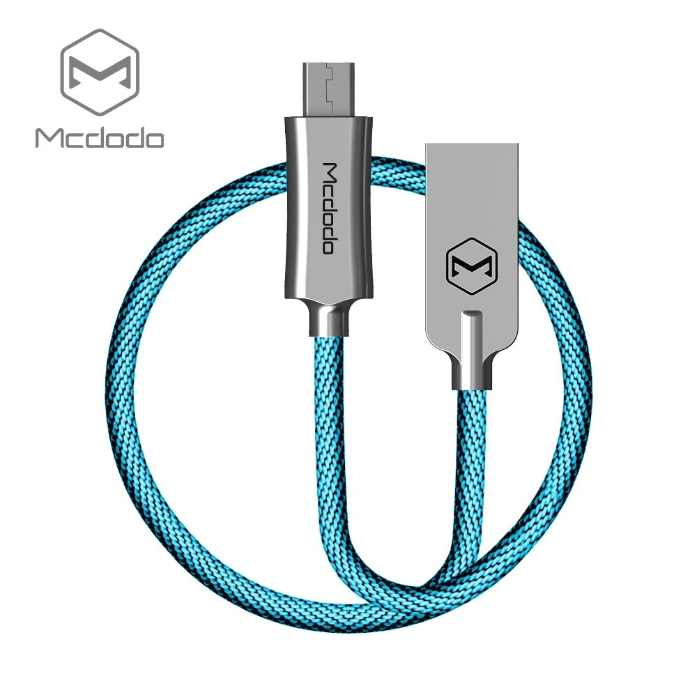 Mcdodo Micro USB кабель 2.4A Быстрая зарядка USB кабель для передачи данных 1 М 1,5 м для samsung huawei htc LG Xiaomi кабели Microusb зарядный кабель - Цвет: blue