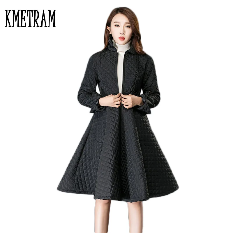 

2019 Brand European Style Slim Skirt Parkas For Women Winter Jacket Down Cotton Medium Long Coat Female Winter Jackets WUJ0431