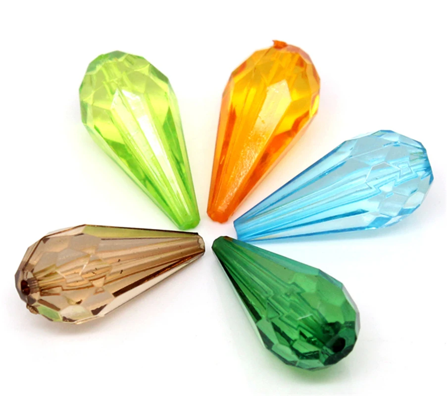 

DoreenBeads Acrylic Spacer Beads Teardrop Mixed 24x11mm,50PCs(B22820), yiwu