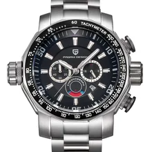 Relojes hombres lujo de la marca pagani design sport reloj de buceo militar relojes dial grande de cuarzo multifunción reloj reloj hombre