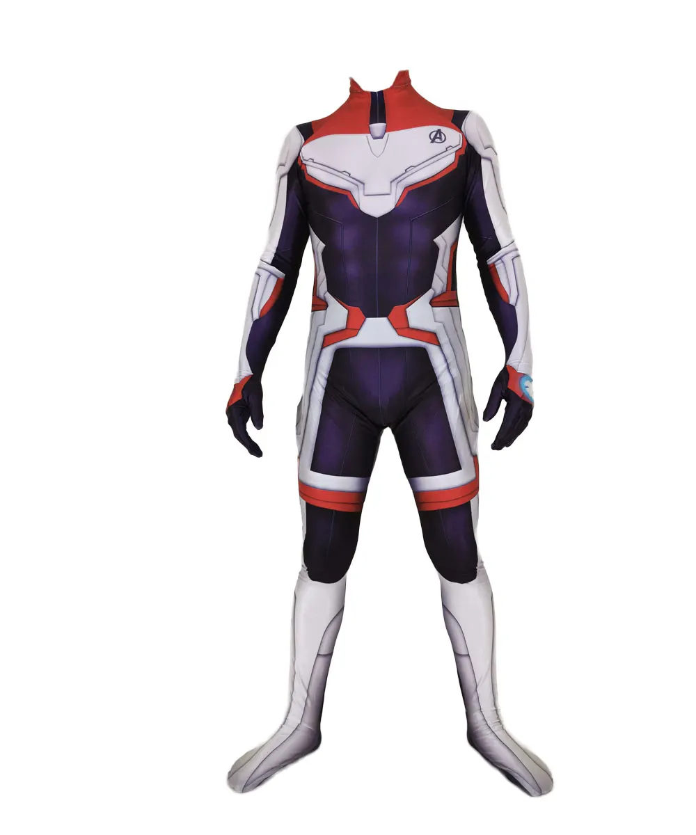 Avengers Endgame Quantum Realm Cosplay Costume Superhero Captain America Captain Marvel Zentai Bodysuit Suit Jumpsuits