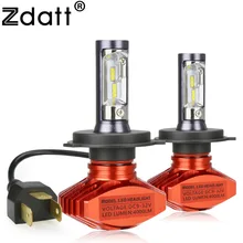 Zdatt фар H4 H7 H8 H9 H11 H1 9005 HB3 9006 HB4 9003 HB2 Светодиодная лампа 80 Вт 8000Lm автомобиля свет 12 В туман лампа светильник автомобилей 6000 К csp светодиоды h4 led bulb автомобиль авто лампы