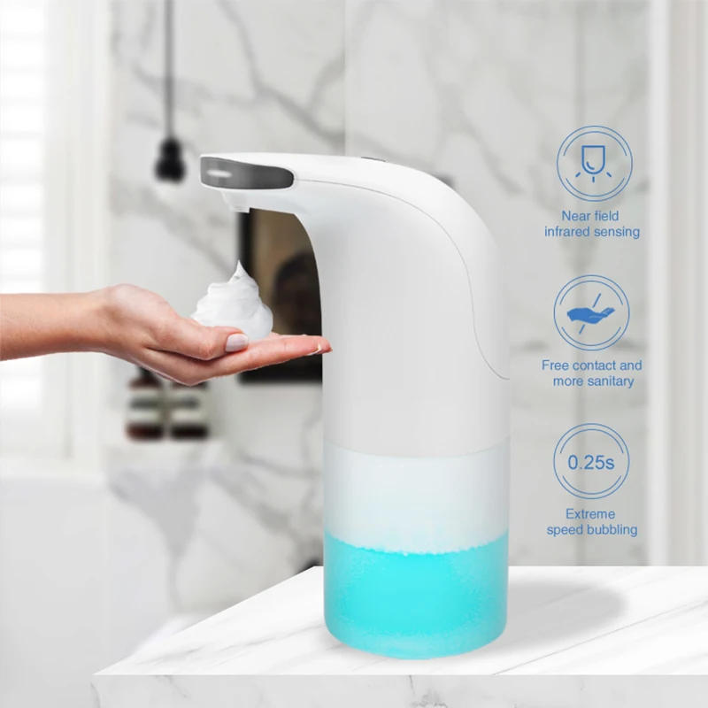 

The Latest 350ML Plastic Touchless Automatic Foam Soap Dispenser for Bathroom and Kitchen