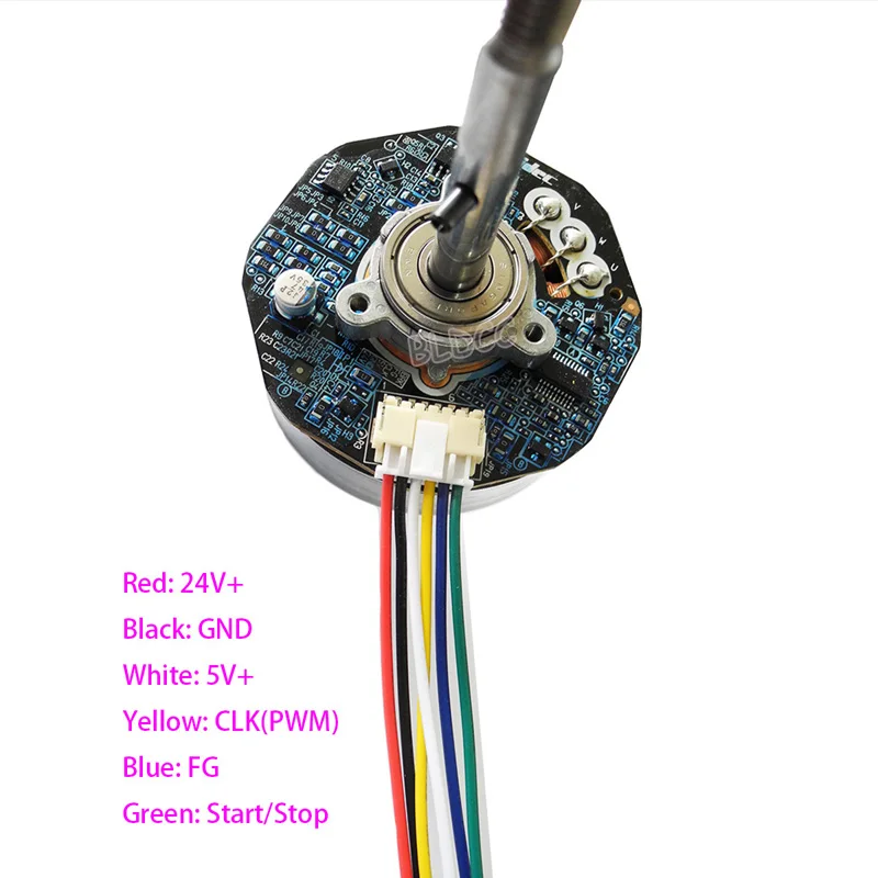 NIDEC 42F706L010 DC24V Dual Shaft Outer Rotor Brushless Motor DIY Printer DC Fan