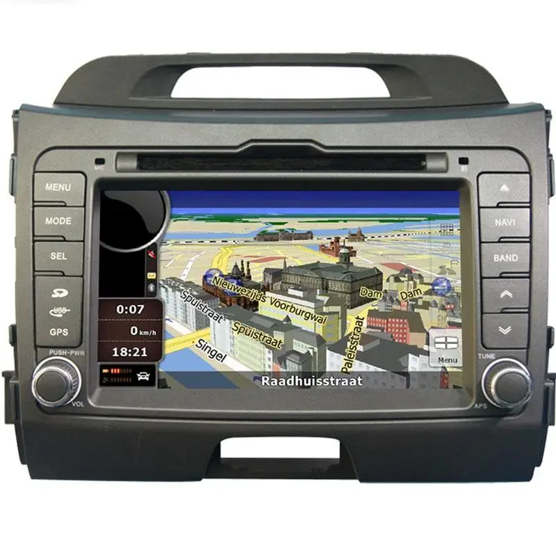 " автомобильный dvd-плеер с gps(опция), USB/SD, AUX, BT/tv, аудио Радио стерео, Автомобильный мультимедийный головной убор для KIA sportage R 2010 2011 2012