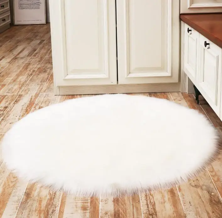 

Australian wool-like carpet living room plush carpet sofa cushion circular carpet floating window mat free shipping