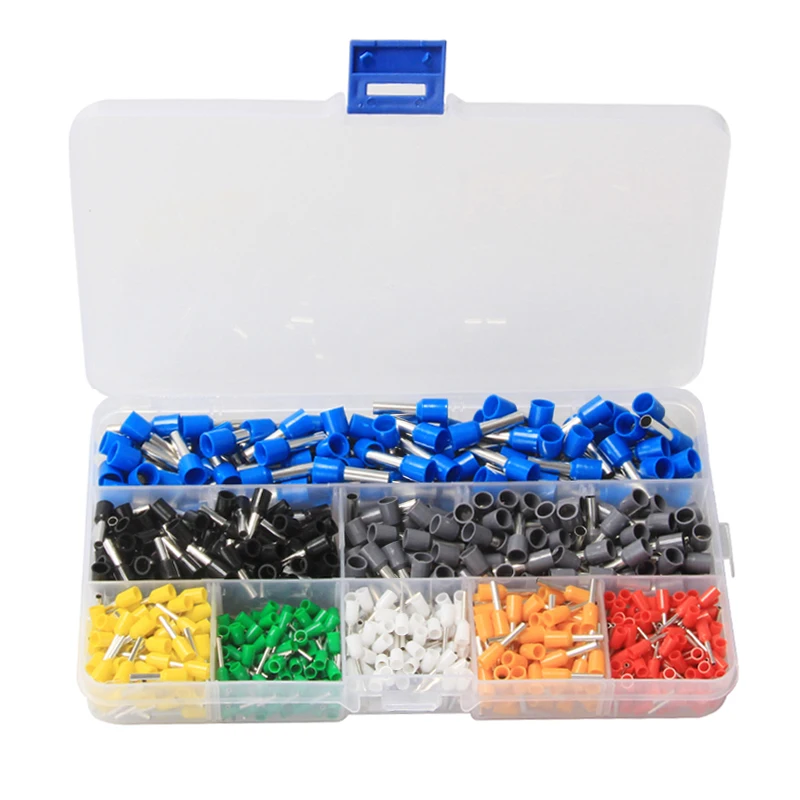 

800Pcs Cable Wire Connector Crimping Terminal Kit+1PC Hand Ferrule Crimper Plier Crimp Tool