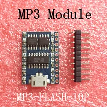 1 шт х MP3-FLASH-10P YX6100-16S MP3 модуль SPI drive буквенный модуль управления последовательный порт MP3-FLASH-10P FN-S10P