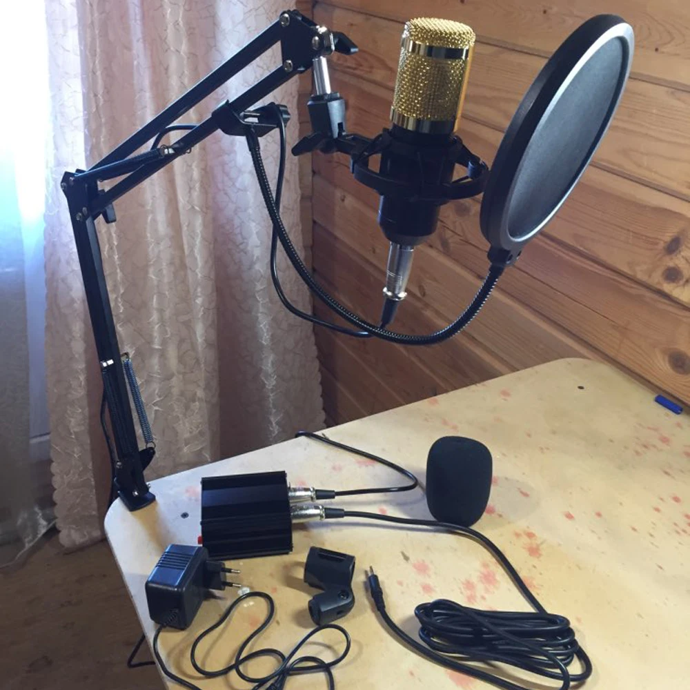 Online Mikrofon Stehen Für BM800 Halter Arm Studio Professionelle Stehen Für Mikrofon Clip Montage Erweiterbar Aufnahme Mic Stand