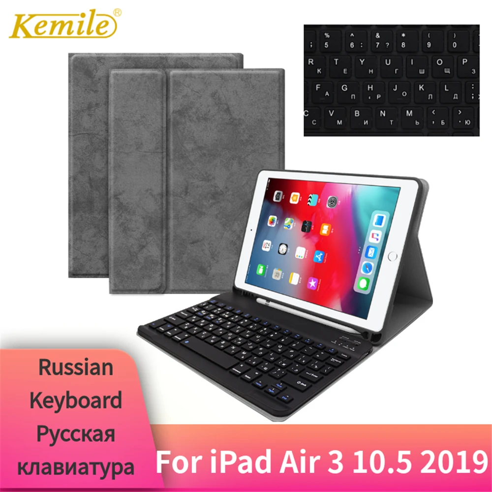 Для iPad Air 3 10 5 дюйма 2019 чехол клавиатура Bluetooth W Карандаш держатель кожаный для