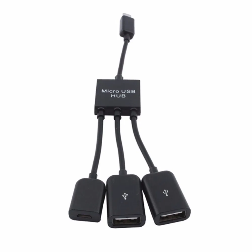 OTG 3/4 порты и разъёмы Micro USB мощность зарядки Hub Кабель сплитер разъем адаптера для смартфонов компьютер планшеты PC данных провода