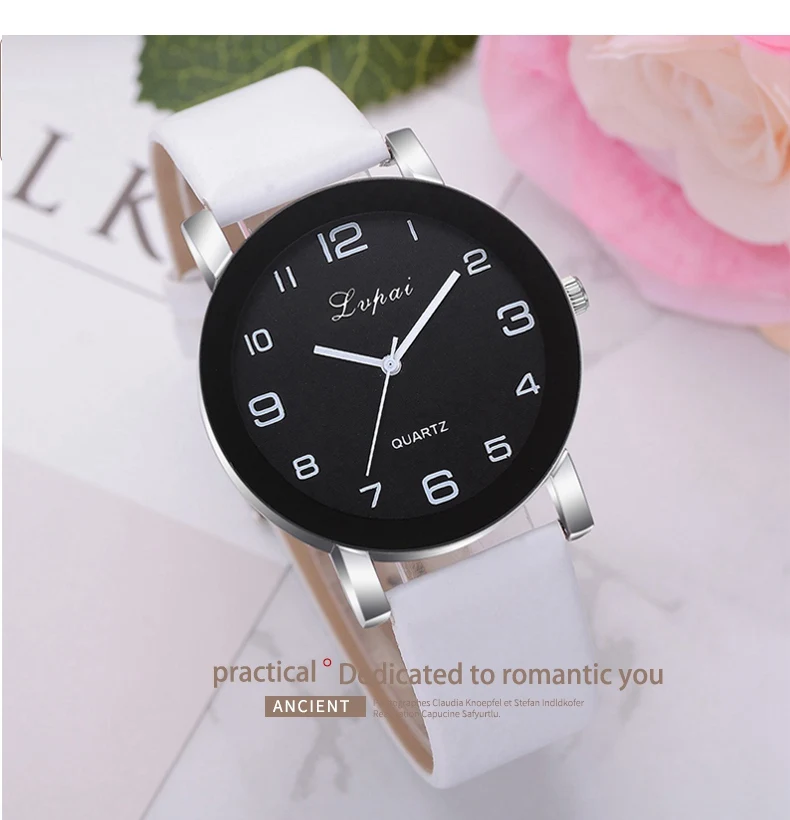 Lvpai Brand Bracelet Watch Women Fashion Leather Black Quartz Wrist Watches Ladies Clock Relogio Feminino Reloj Mujer