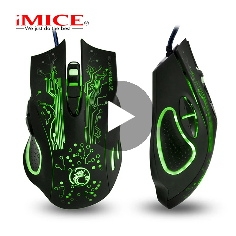 Игровая RGB игровая мышь iMice проводная с подсветкой для компьютера ноутбука ПК