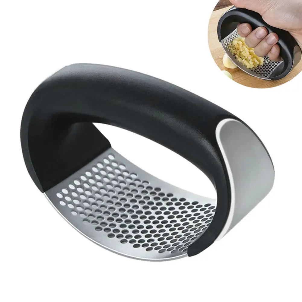 

Garlic Press Crusher Stainless Steel Squeezer Slicer Gingers Home Kitchen Tool