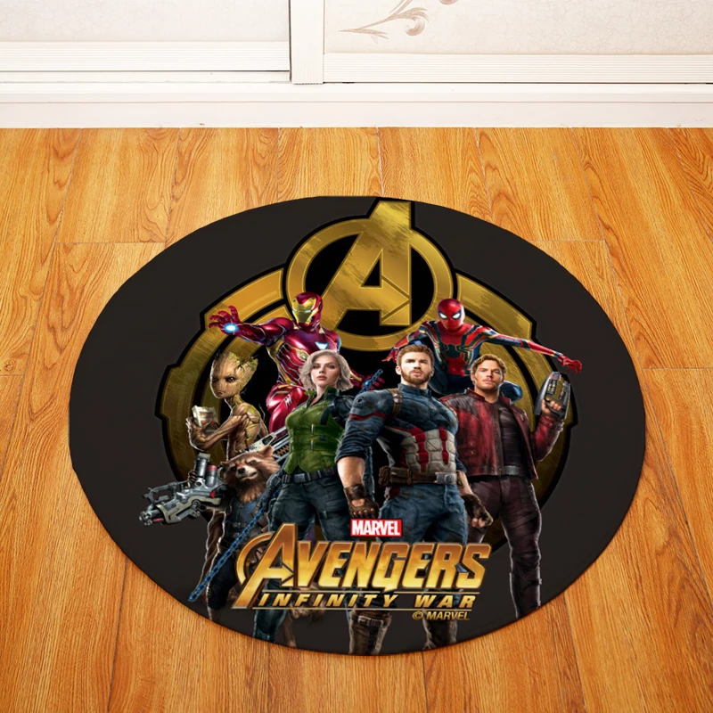  High Quality Fashion Marvel Round Chair/Table Desk Mat Living Room Bedroom Area Rug Decorative Carp