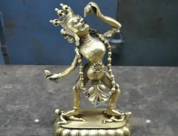 

10"China Buddhism Bronze Buddha Sculpture Statue